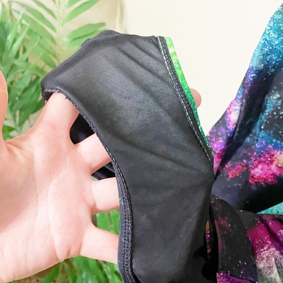 Torrid Rainbow Galaxy Mesh Sweetheart Neckline One Piece Swimsuit 3X - Picture 7 of 8